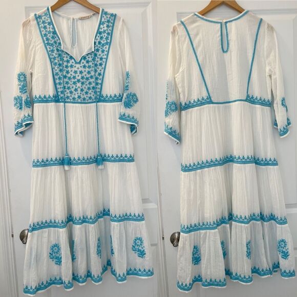 Soft Surroundings Juniper Embroidered Dress size M - Picture 2 of 7